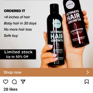 Moerie hair care products that make your hair grow fast and works for males!